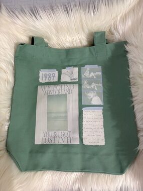 We Found Wonderland Green Tote Bag